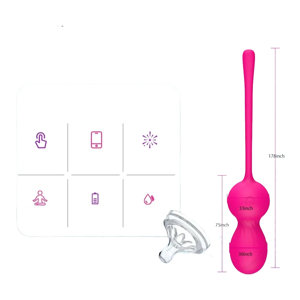 Ahri vibrador suelo pélvico con medidas, silicona médica, control por app, batería recargable y funciones impermeables

