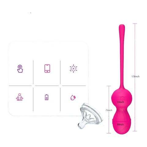 Ahri vibrador suelo pélvico con medidas, silicona médica, control por app, batería recargable y funciones impermeables

