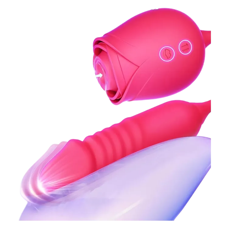 Camila en acción: succión y vibración combinadas para una estimulación intensa.