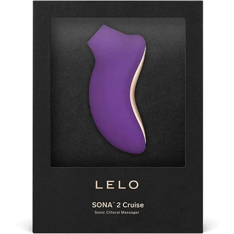 LELO SONA 2 Cruise en su caja original, masajeador clitorial sónico de color púrpura con diseño elegante y tecnología de ondas sónicas

