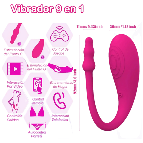 Liora de Desire Mosaic, huevos vibradores multifuncional 9 en 1 para estimulación del punto G, control de juegos y ejercicios Kegel.