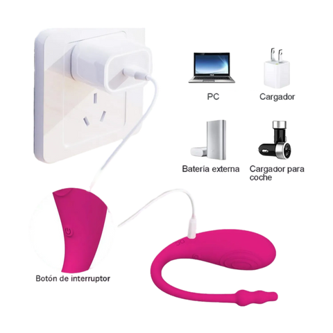 Liora - Vibrador con interfaz de carga USB, compatible con PC, cargador, batería externa y coche.