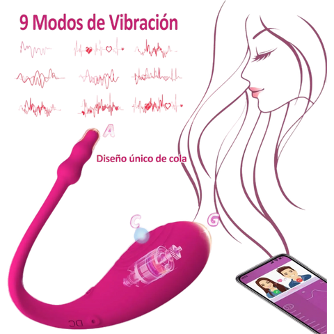 Liora vibrador huevo de Desire Mosaic, 9 modos de vibración, diseño ergonómico único y control por app para máxima estimulación.