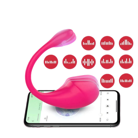 10 modos de vibración del vibrador LUA con APP, personalizables para diferentes intensidades y ritmos.