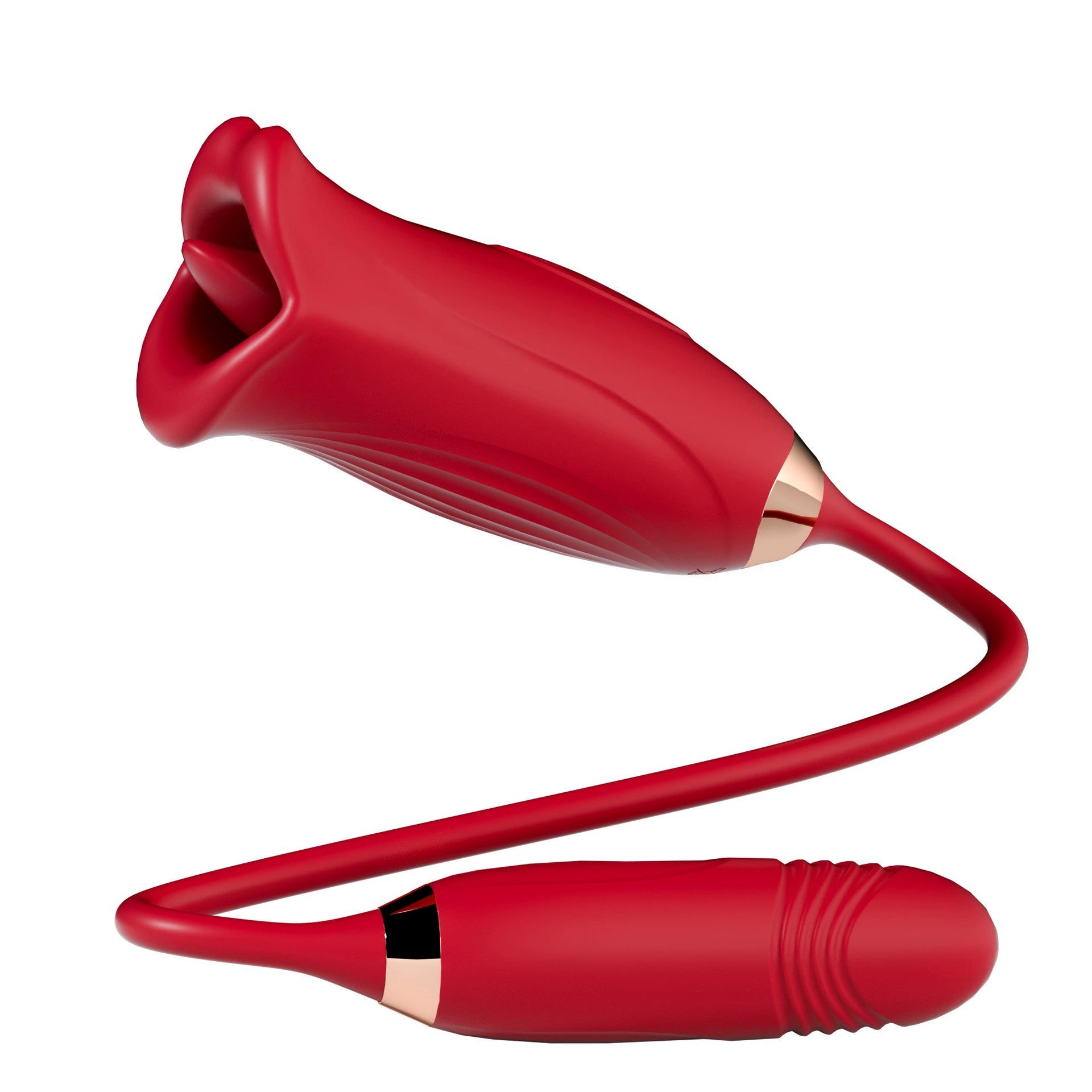 Rossa vibrador flexible con succión y vibración para mayor adaptabilidad en vibradores femeninos
