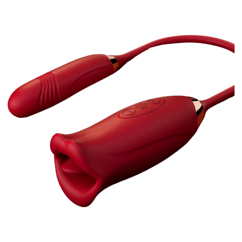 Rossa vibrador fabricado con silicona segura y suave para una experiencia placentera