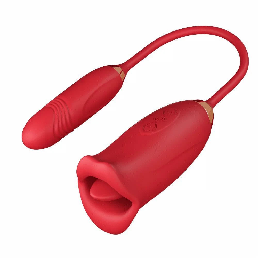 Rossa vibrador con succión y estimulación dual para placer intenso