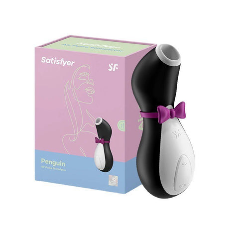 Imagen frontal del Satisfyer Pro Penguin. Ideal para quienes buscan dónde comprar satisfyer con diseño elegante y estimulación sin contacto.