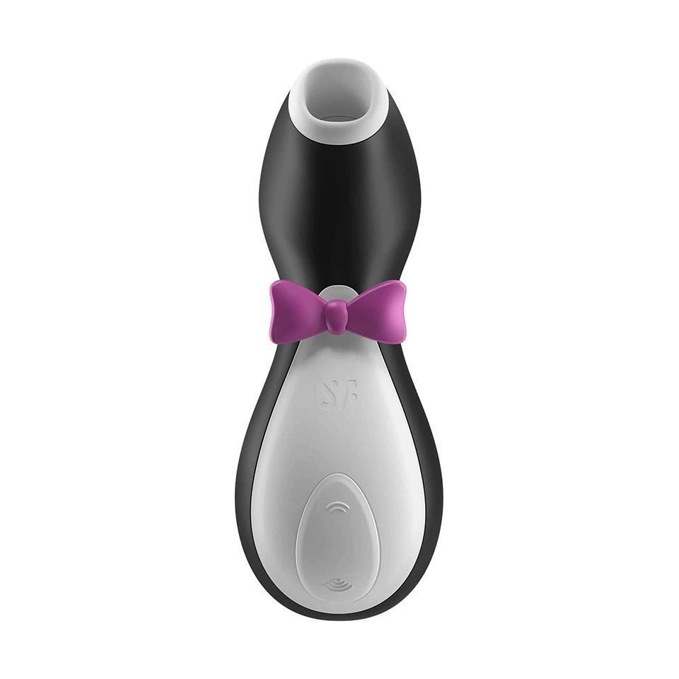 Satisfyer Penguin succionador de clítoris - Diseño ergonómico y elegante con lazo decorativo.