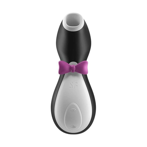 Satisfyer Penguin succionador de clítoris - Diseño ergonómico y elegante con lazo decorativo.