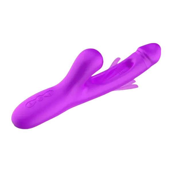 Vera - Vibrador Estimulador de Punto G y Clítoris con Succión y Golpeteo, Color Lila, Juguete Sexual Femenino para Placer Intenso
