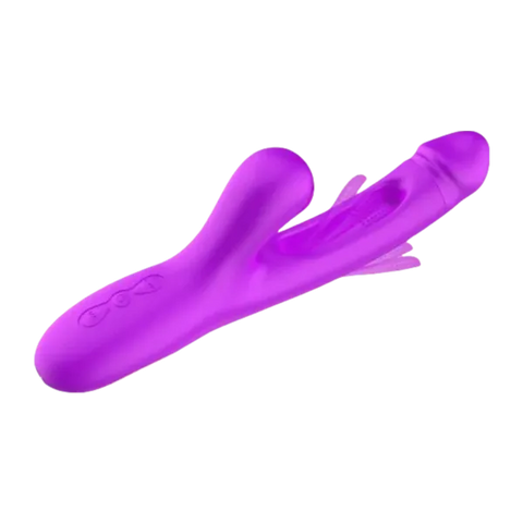 Vera - Vibrador Estimulador de Punto G y Clítoris con Succión y Golpeteo, Color Lila, Juguete Sexual Femenino para Placer Intenso
